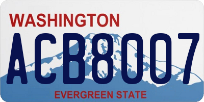 WA license plate ACB8007
