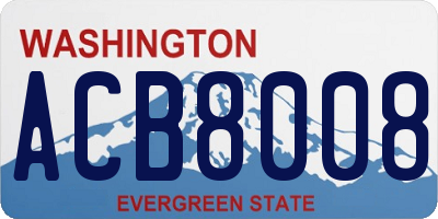 WA license plate ACB8008