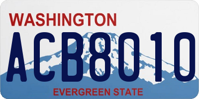 WA license plate ACB8010