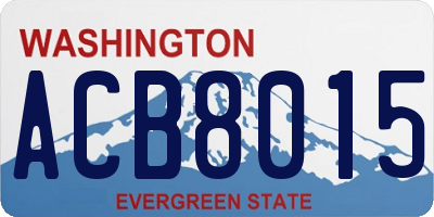 WA license plate ACB8015