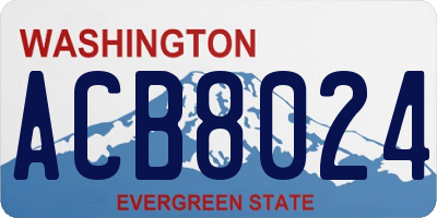 WA license plate ACB8024