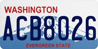 WA license plate ACB8026