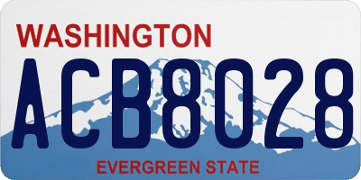 WA license plate ACB8028