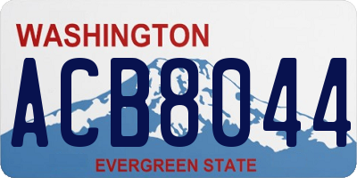 WA license plate ACB8044