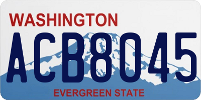 WA license plate ACB8045