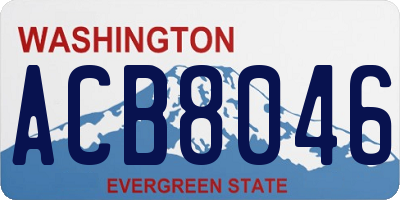 WA license plate ACB8046