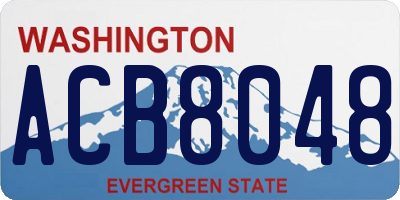 WA license plate ACB8048