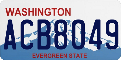 WA license plate ACB8049
