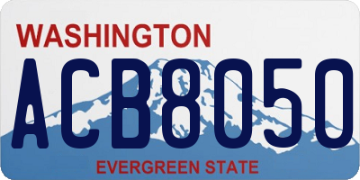 WA license plate ACB8050