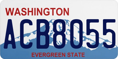 WA license plate ACB8055