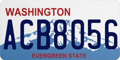 WA license plate ACB8056