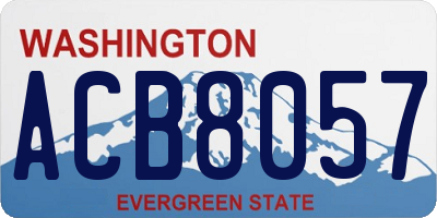 WA license plate ACB8057