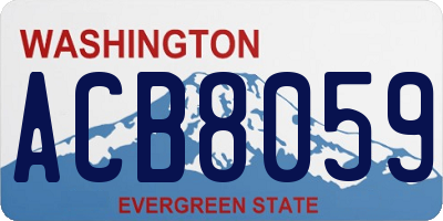 WA license plate ACB8059