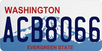 WA license plate ACB8066