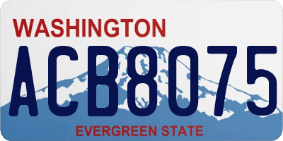 WA license plate ACB8075