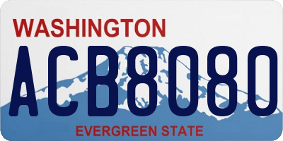 WA license plate ACB8080