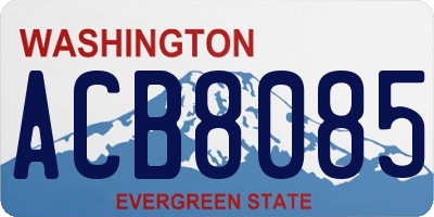 WA license plate ACB8085