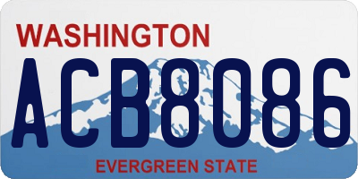 WA license plate ACB8086