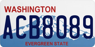 WA license plate ACB8089