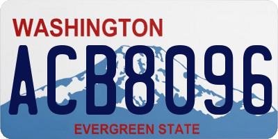 WA license plate ACB8096