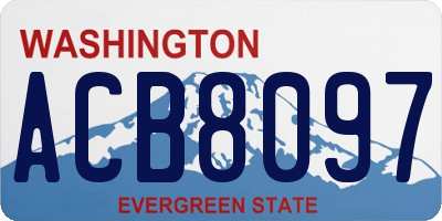 WA license plate ACB8097