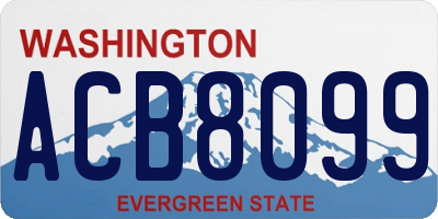 WA license plate ACB8099