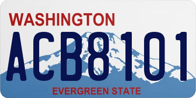 WA license plate ACB8101