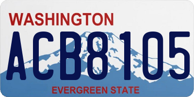 WA license plate ACB8105