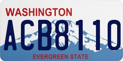 WA license plate ACB8110