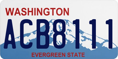WA license plate ACB8111