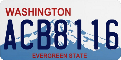 WA license plate ACB8116