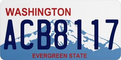 WA license plate ACB8117