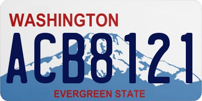 WA license plate ACB8121