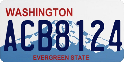 WA license plate ACB8124