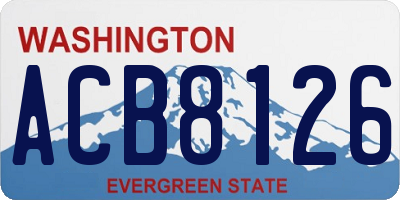 WA license plate ACB8126