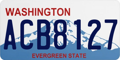 WA license plate ACB8127
