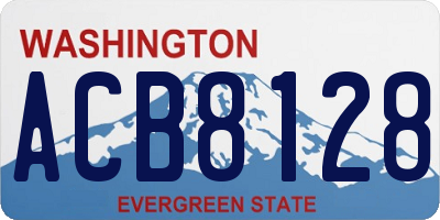 WA license plate ACB8128