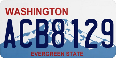 WA license plate ACB8129