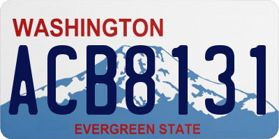 WA license plate ACB8131
