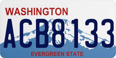WA license plate ACB8133