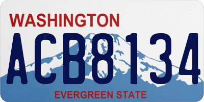 WA license plate ACB8134