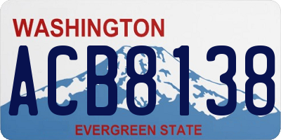 WA license plate ACB8138