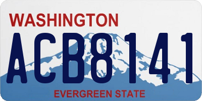 WA license plate ACB8141