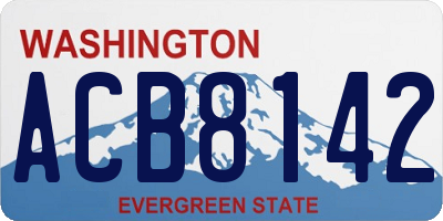 WA license plate ACB8142