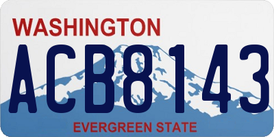 WA license plate ACB8143