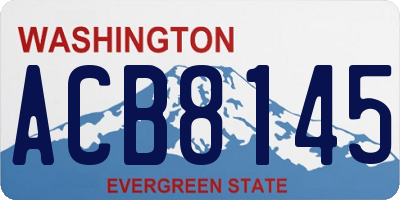 WA license plate ACB8145