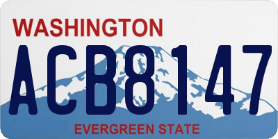 WA license plate ACB8147