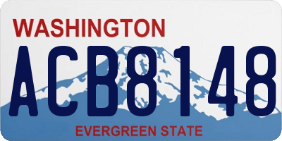 WA license plate ACB8148