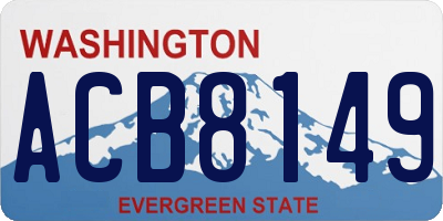 WA license plate ACB8149