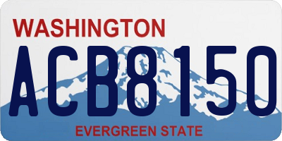 WA license plate ACB8150